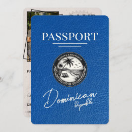 Reserva La Fecha Pasaporte real de la República Dominicana Azul