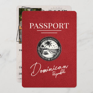 Reserva La Fecha Pasaporte República Dominicana Roja Salva La Fecha