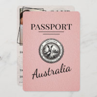 Pasaporte rosa de Australia Salven la fecha