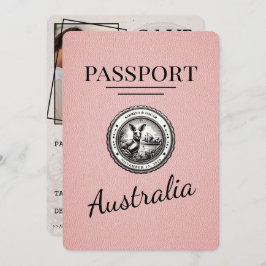 Reserva La Fecha Pasaporte rosa de Australia Salven la fecha