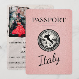 Reserva La Fecha Pasaporte rosa de Italia