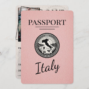 Reserva La Fecha Pasaporte rosa de Italia