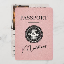 Reserva La Fecha Pasaporte rosa de Maldivas Salven la fecha