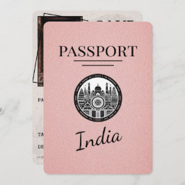 Reserva La Fecha Pasaporte rosado de India Salven la fecha