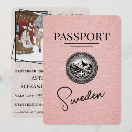 Reserva La Fecha Pasaporte rosado de Suecia Salven la fecha