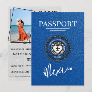 Reserva La Fecha Pasaporte Royal Blue Mexico Salven la Fecha