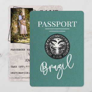 Reserva La Fecha Pasaporte turquesa de Brasil Salven la fecha