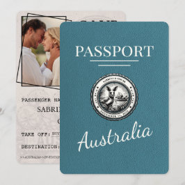 Reserva La Fecha Pasaporte verde azulado de Australia Salven la fec