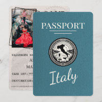 Pasaporte verde azulado de Italia