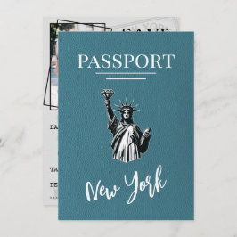 Reserva La Fecha Pasaporte verde azulado de la ciudad de Nueva York