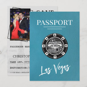 Reserva La Fecha Pasaporte verde azulado de Las Vegas Guardar La Fe
