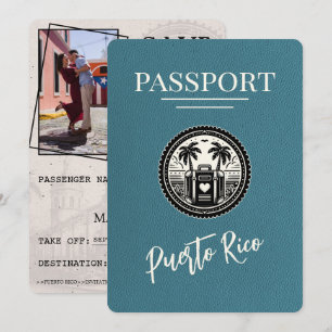 Reserva La Fecha Pasaporte verde azulado de Puerto Rico