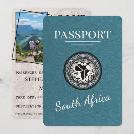 Reserva La Fecha Pasaporte verde azulado de Sudáfrica