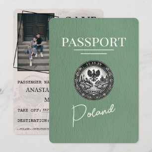 Reserva La Fecha Pasaporte verde sabio de Polonia Salven la fecha