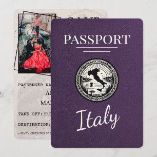 Reserva La Fecha Pasaporte Violet Purple Italia
