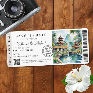Reserva La Fecha Pase de Abordar Destino Bali Indonesia
