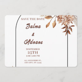 Reserva La Fecha Pastel & Gold Floral Save the Date 