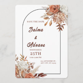 Reserva La Fecha Pastel & Gold Floral Save the Date 