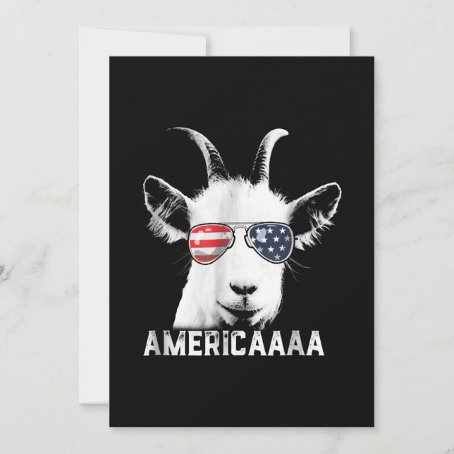Reserva La Fecha Patriotic Goat Funny Goat America (Anverso)