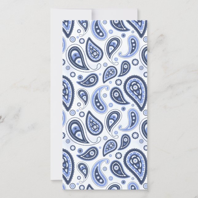 Reserva La Fecha Patrón azul paisley (Anverso)