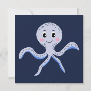 Reserva La Fecha Patrón de Pulpo Adorable