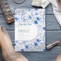 Patrón Floral de Chinoisería Blanco Azul Delft  Gu