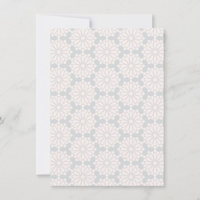 Reserva La Fecha Patrón geométrico islámico (Anverso)