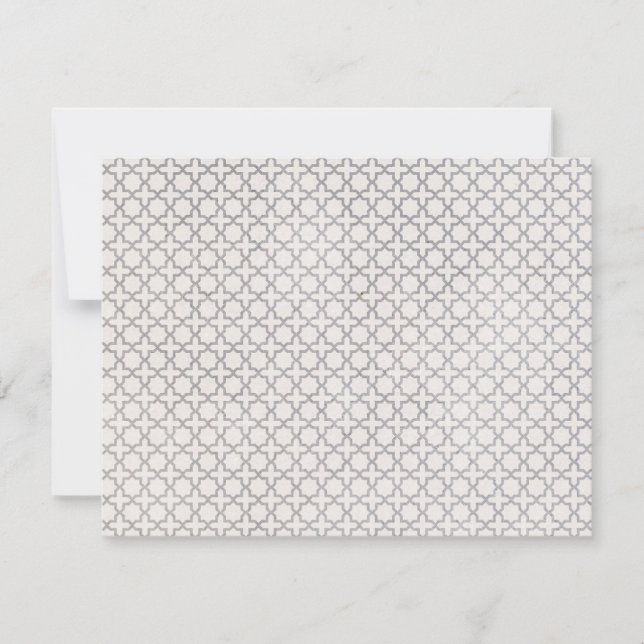 Reserva La Fecha Patrón geométrico islámico beige (Anverso)