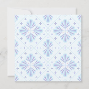 Reserva La Fecha Patrón repetido floral geométrico azul pastel
