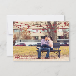 Reserva La Fecha Patrones de doble felicidad Boda Guardar la fecha