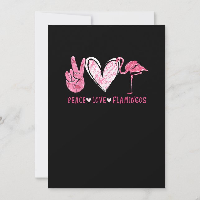 Reserva La Fecha Peace Love Flamingo | Flamingo Lover (Anverso)