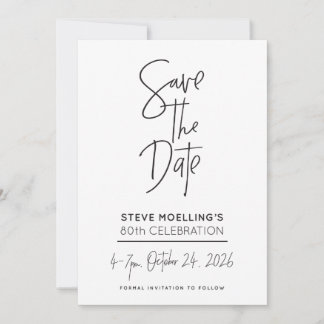 Reserva La Fecha PEDIDO PERSONALIZADO Cumpleaños 80 de Steve