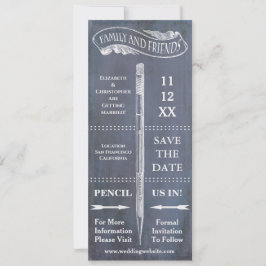 Reserva La Fecha Pencil Us Typography Vintage Wedding Save The Date
