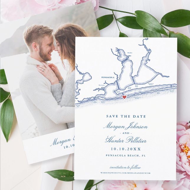 Reserva La Fecha Pensacola Beach Florida Elegant Wedding (Subido por el creador)