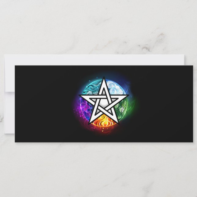 Reserva La Fecha Pentagrama de Wiccan (Anverso)