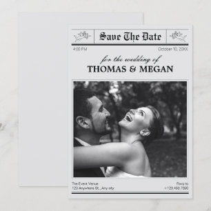 Reserva La Fecha periódico fotográfico boda