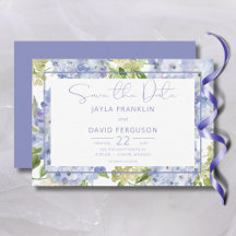 Periwinkle Blue White Hydrangea Boda