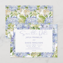 Periwinkle Blue White Hydrangea Boda