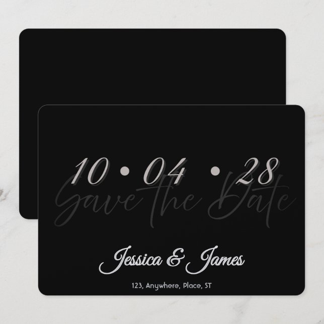 Reserva La Fecha Personaliza Guardar la Fecha Personalizado (Anverso / Reverso)