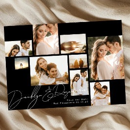 Reserva La Fecha Personalizable de Collage moderno Código Qr multif