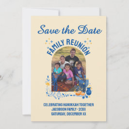 Reserva La Fecha Personalizable Foto REUNIÓN DE LA FAMILIA HANUKKAH