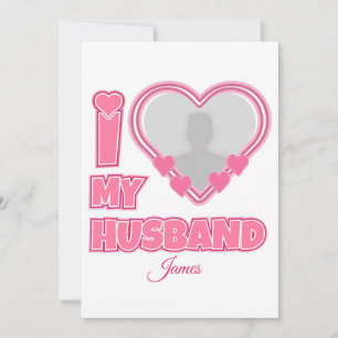 Reserva La Fecha Personalizado Amo a Mi Marido - Añadir foto y nomb