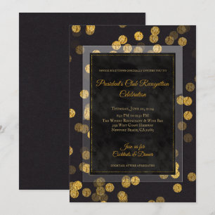 Reserva La Fecha *PERSONALIZADO_Black Gold Confetti Fiesta de celeb