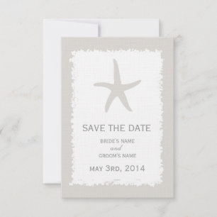Reserva La Fecha Personalizado Color Starfish Beach Wedding Guardar