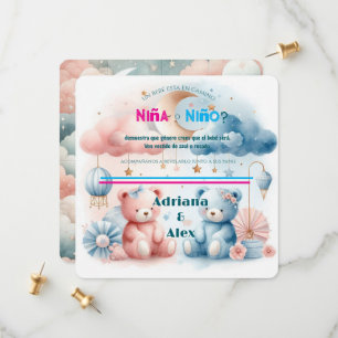 Reserva La Fecha Personalizado de revelación de género Teddy Bear a