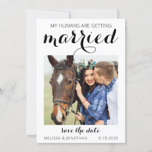 Reserva La Fecha Personalizado Foto Mascota de caballo Boda ecuestr