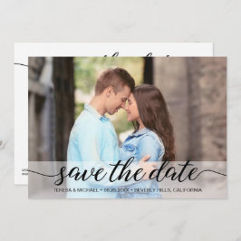 Reserva La Fecha Personalizado Moderno Script Engagement Photo Simp