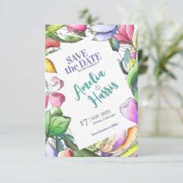 Reserva La Fecha Personalizar Floral Borrado Guardar la fecha