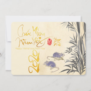 Reserva La Fecha PHFC 2020 de dos ratas Bambú Vietnamita de Año Nue