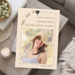 Reserva La Fecha Photo Champagne Graduation party Save the Date